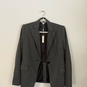 Max Studio Black and White Houndstooth Blazer